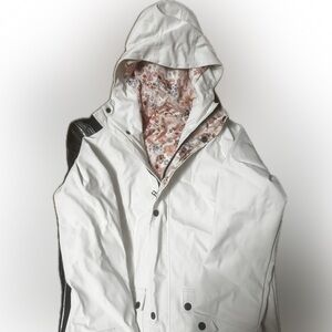 White Hooded Big Girls Jacket